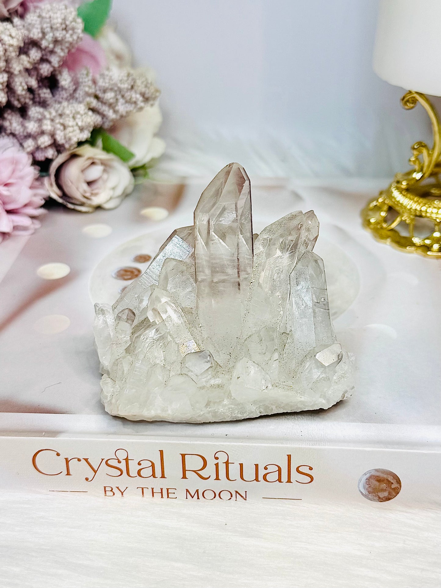 Pink Himalayan Quartz Cluster 209g