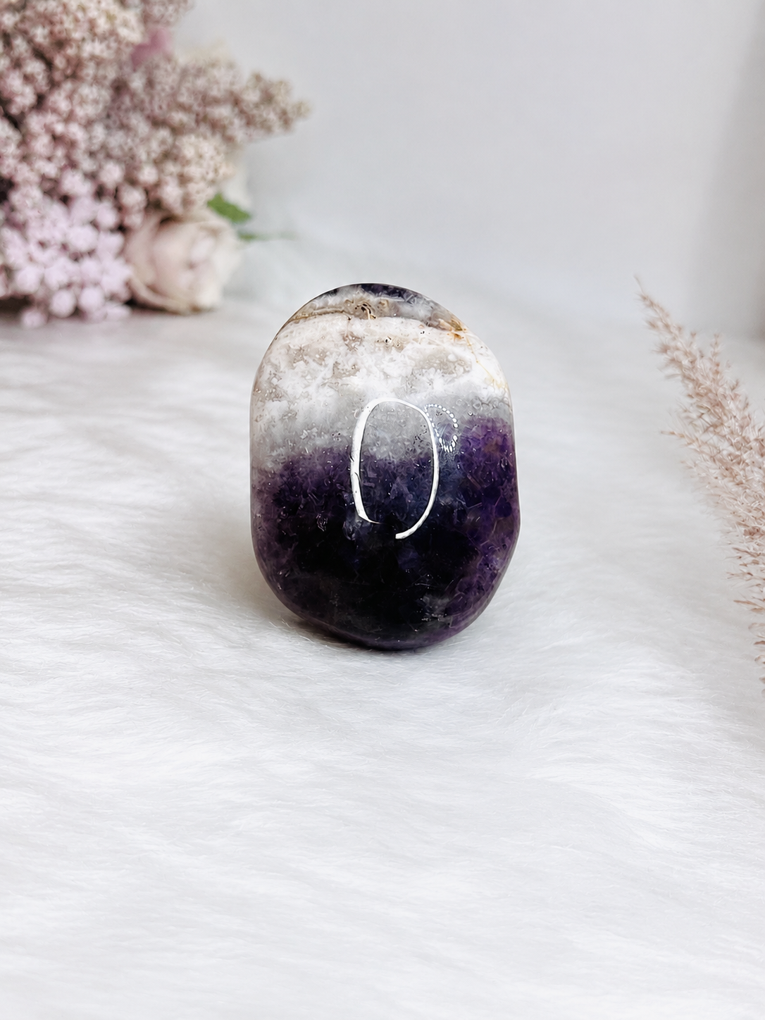 Chevron Amethyst Palm Stone