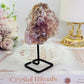 Druzy Pink Amethyst Cluster On Stand 12cm