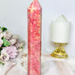 Rare Large Thulite Tower with Epidote Inclusions 20cm