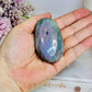 Large Labradorite Palm Stone with Pink & Purple Flash