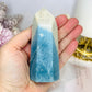 Blue Trolleite Carved Tower 10.5cm