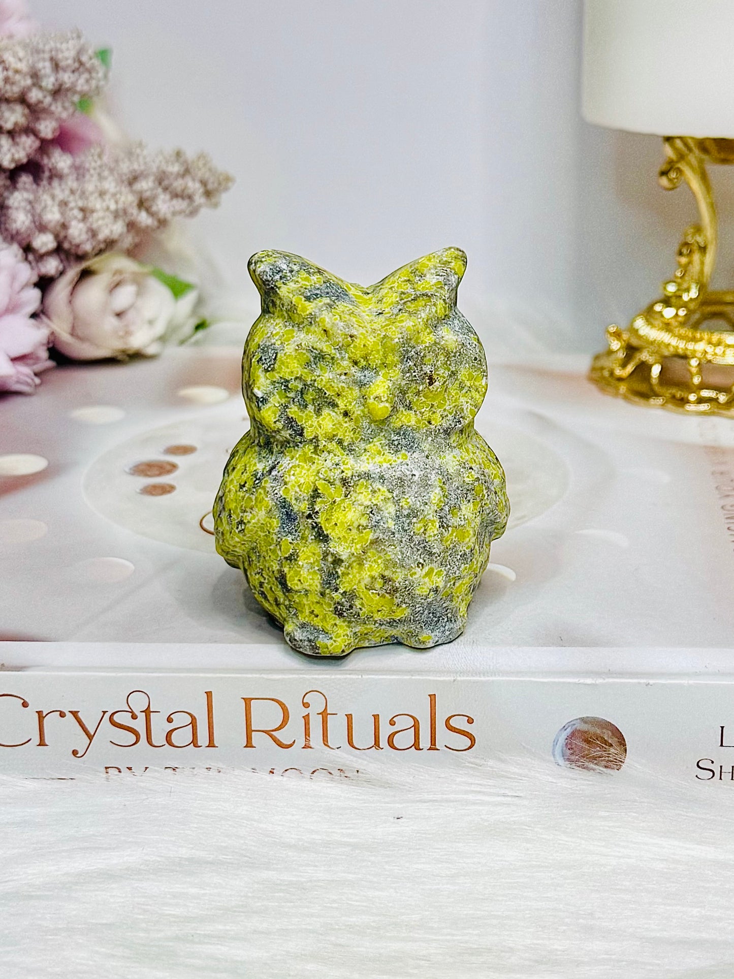 Serpentine Jade Carved Owl 6cm