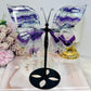 Fluorite Butterfly Wings With Rainbows 19cm