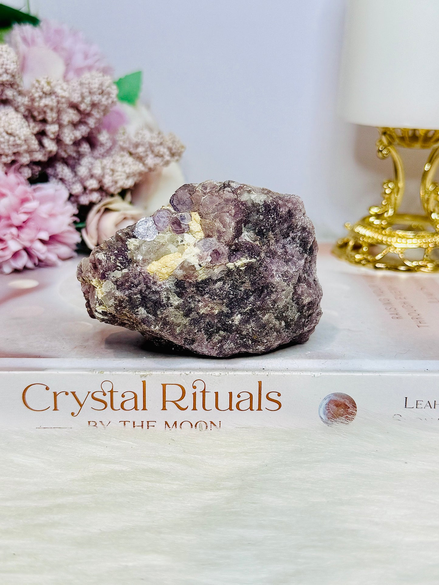 Natural Lepidolite Rough Specimen 217g 8cm