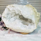 Huge Natural Moroccan Geode with Multicoloured Light Lamp 3.7KG