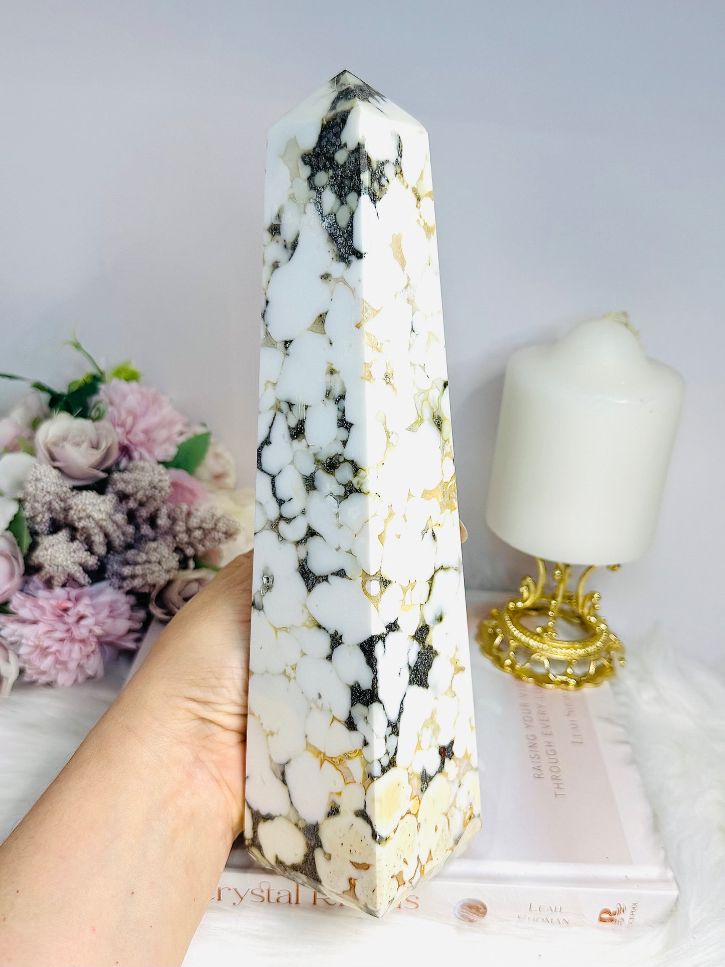 Huge King Cobra Jasper | Orbicular Chalcedony Tower 25cm 1.4KG