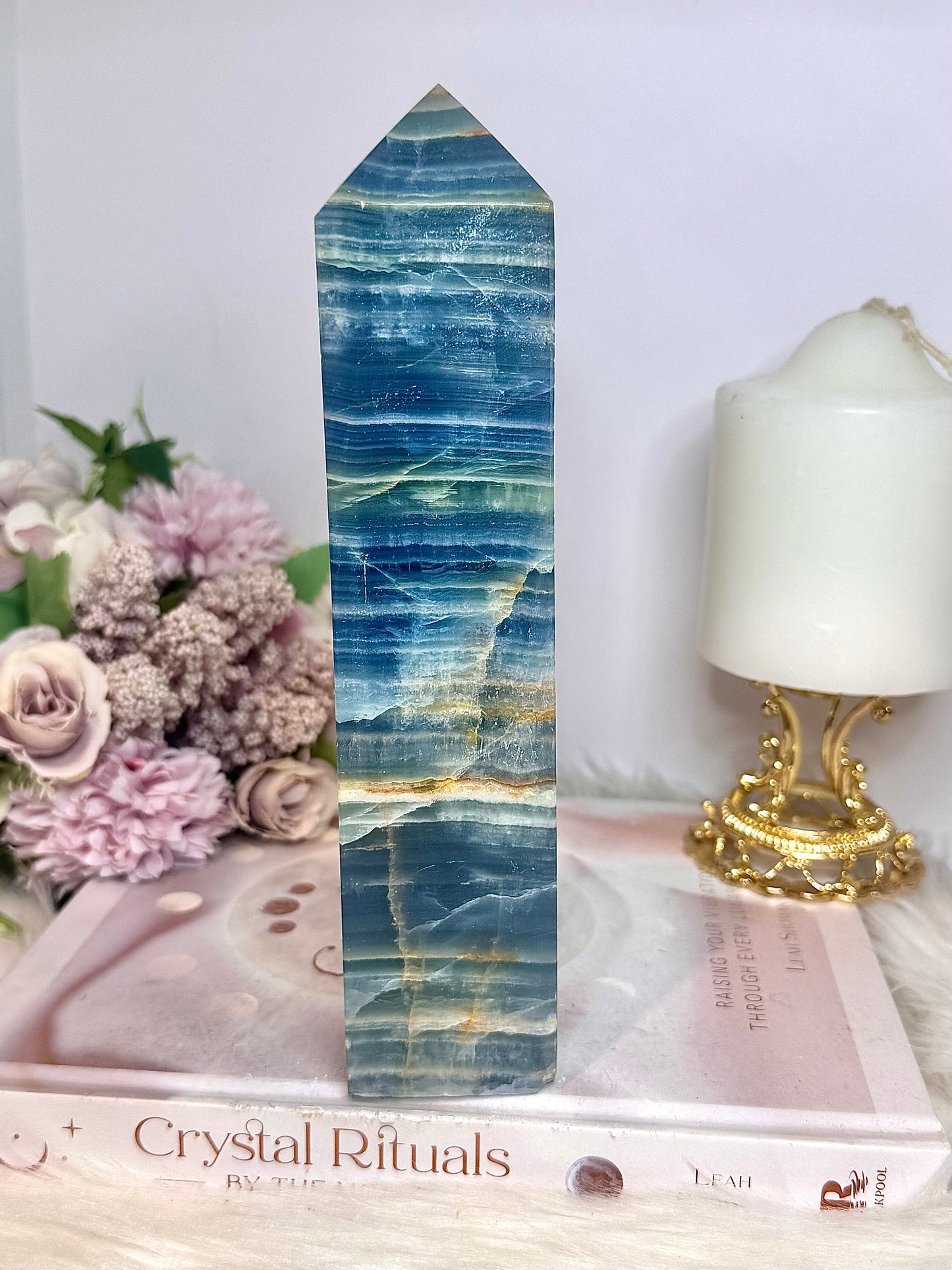 Large Blue Onyx Generator | Tower 20cm 761g