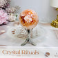 Carnelian Flower Sphere on Stand 106g