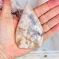 Gorgeous 9cm Natural Flower Agate Carved Flame | Freeform