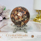 Large Money Agate Sphere on Stand 426g
