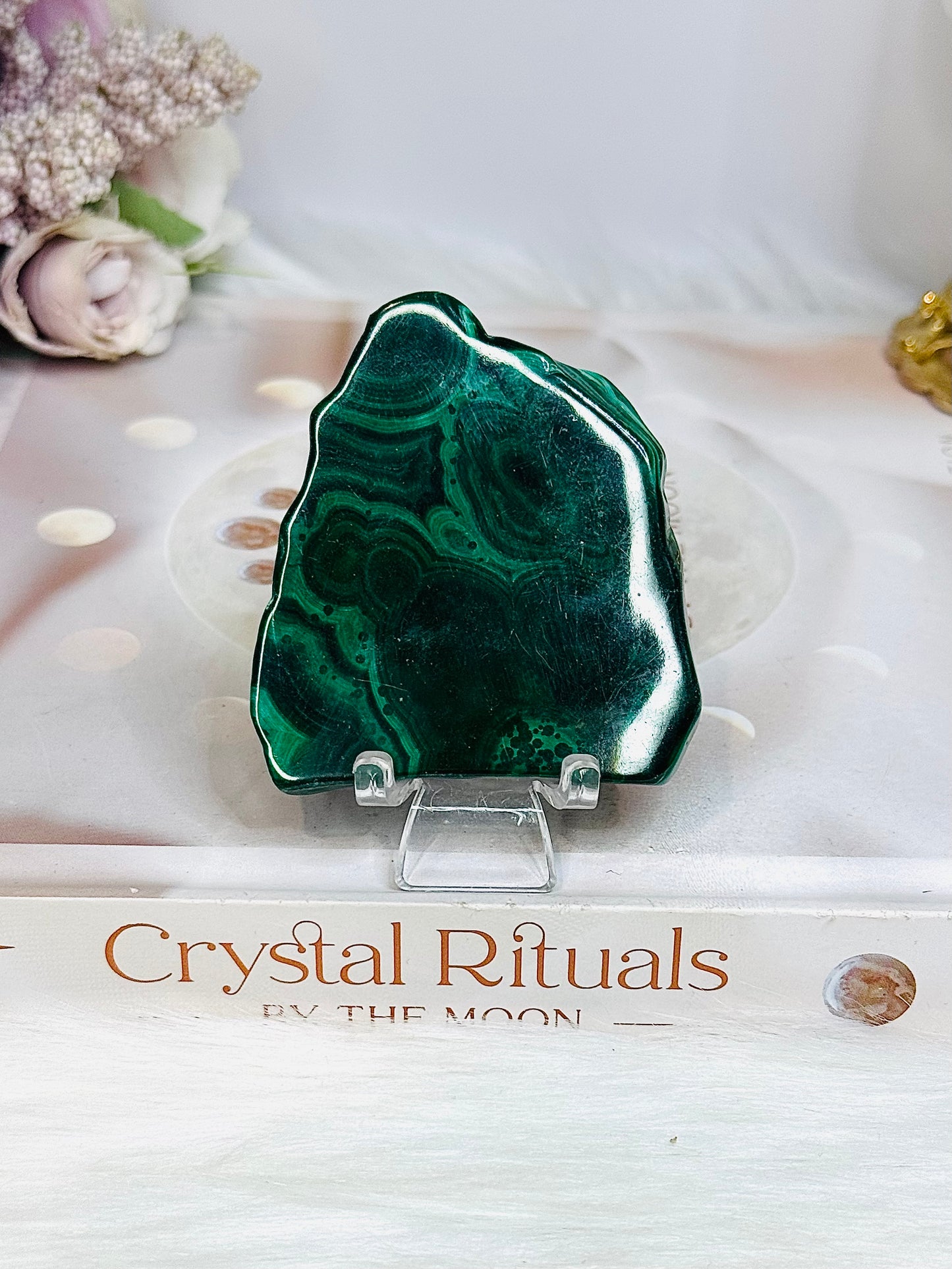 Malachite Slab 6cm (stand is display only)