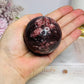 Large Red Jasper Sphere on Stand 340g