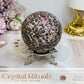 Leopard Skin Jasper Sphere on Stand 318g