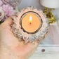 Clear Quartz Resin Candle Holder