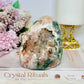 Natural Pink Amethyst Large Druzy Base Cut Cluster with Green Jasper Inclusions 673g