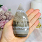 Agate Carved Flame 11.5cm