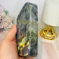 Labradorite Large Freeform 12.5cm 454g (this piece has been damaged in transit has dents on it) Reduced