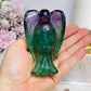 Large Rainbow Fluorite Angel Carving 9.5cm