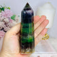 Chunky Rainbow Fluorite Tower 13cm