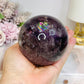 Large High Grade Phantom Amethyst Sphere with Rainbows On Stand 665g