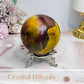 Large Mookaite Jasper Sphere on Stand 371g