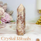 Pink Amethyst Druzy Tower 8cm