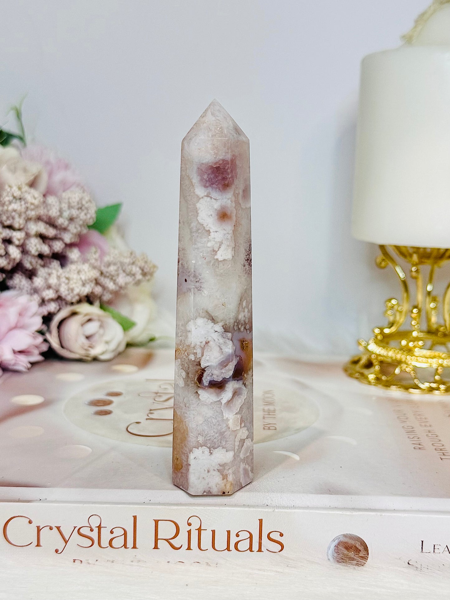 Flower Agate Tower 11cm
