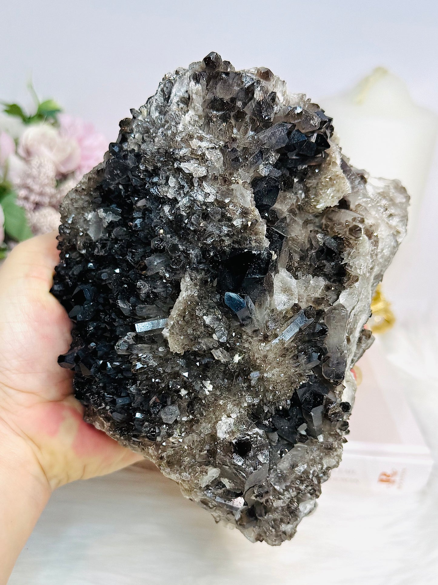 Chunky Large Smokey Quartz Cluster 1.6KG 18cm