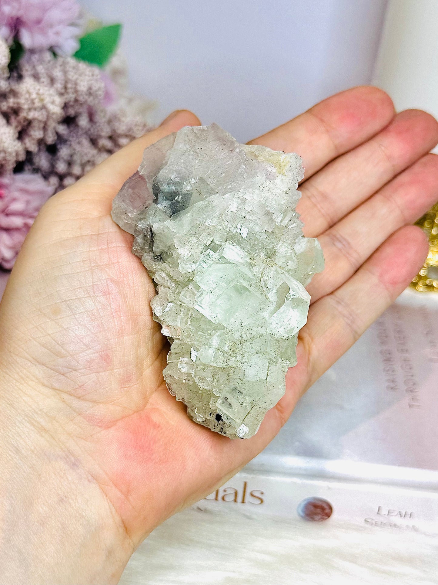 High Grade Green Cubed Fluorite Specimen 212g