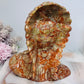 Large Red Vein Jasper Carved American Indian Chief 17cm 1.65KG