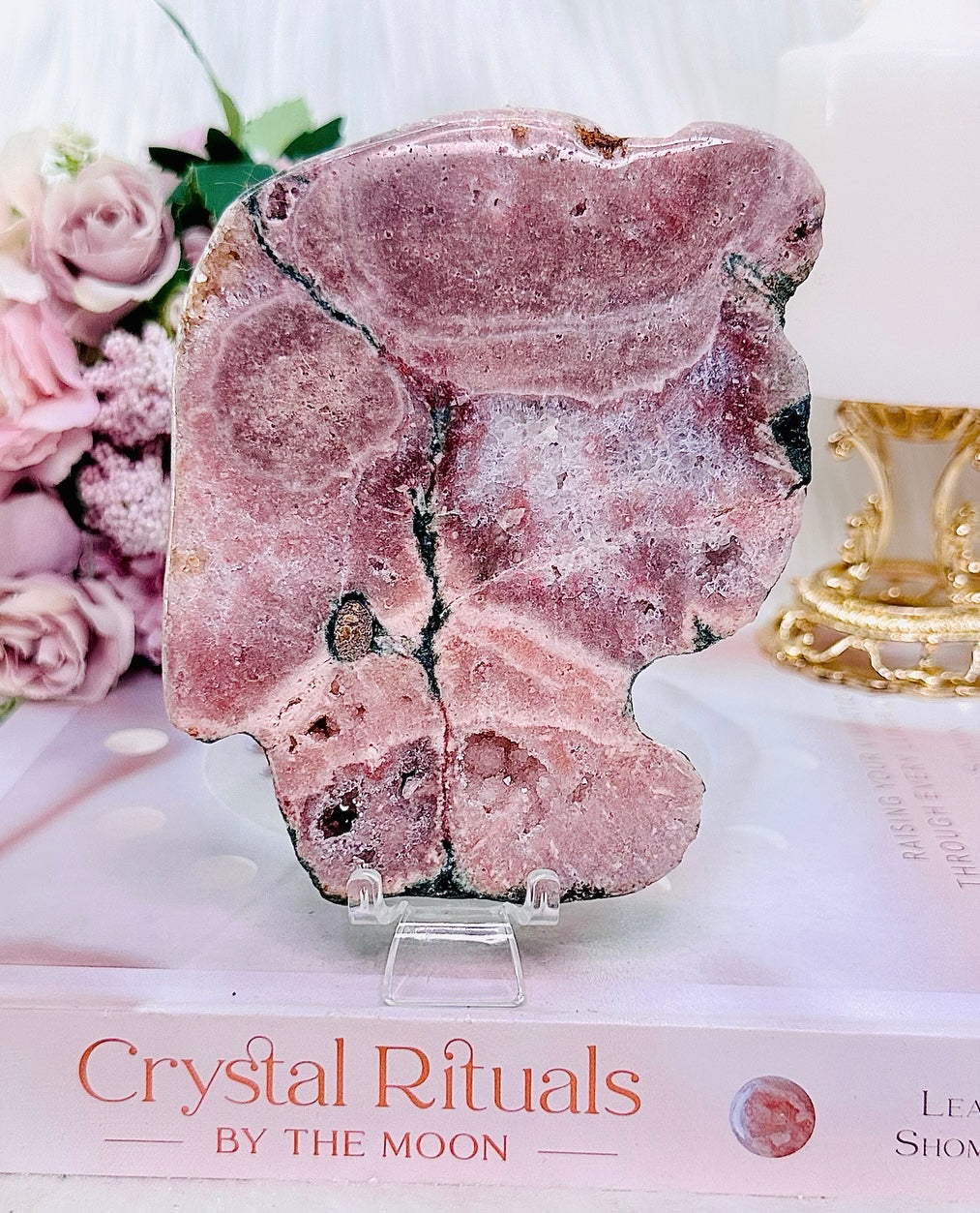 Gorgeous Natural Pink Amethyst Slab From Brazil 13cm