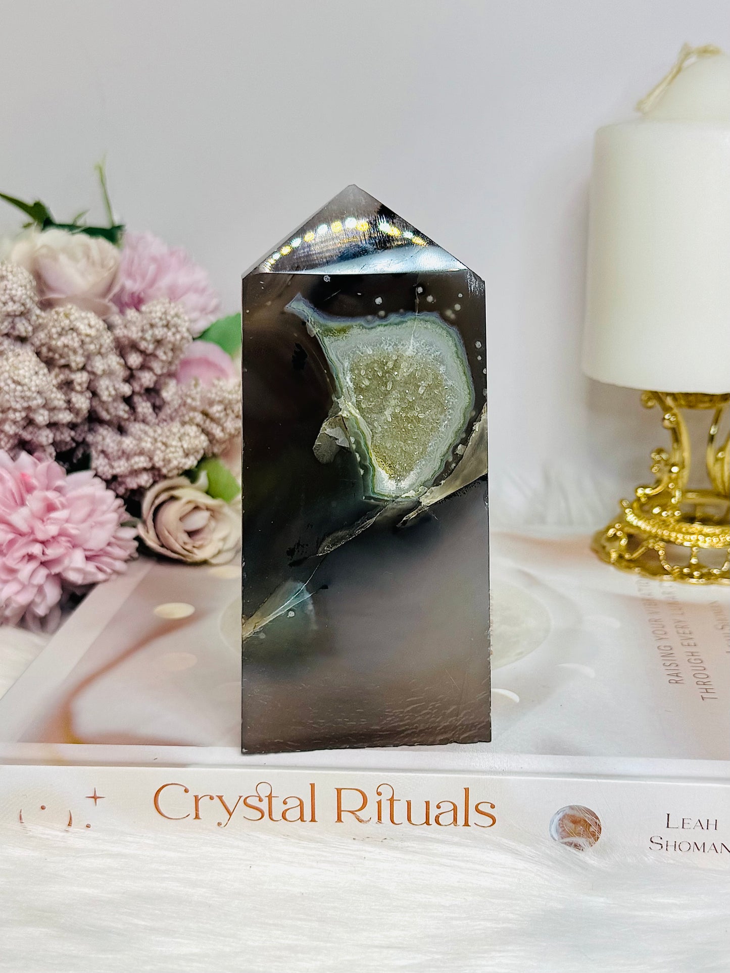 Druzy Agate Tower 12.5cm 263g