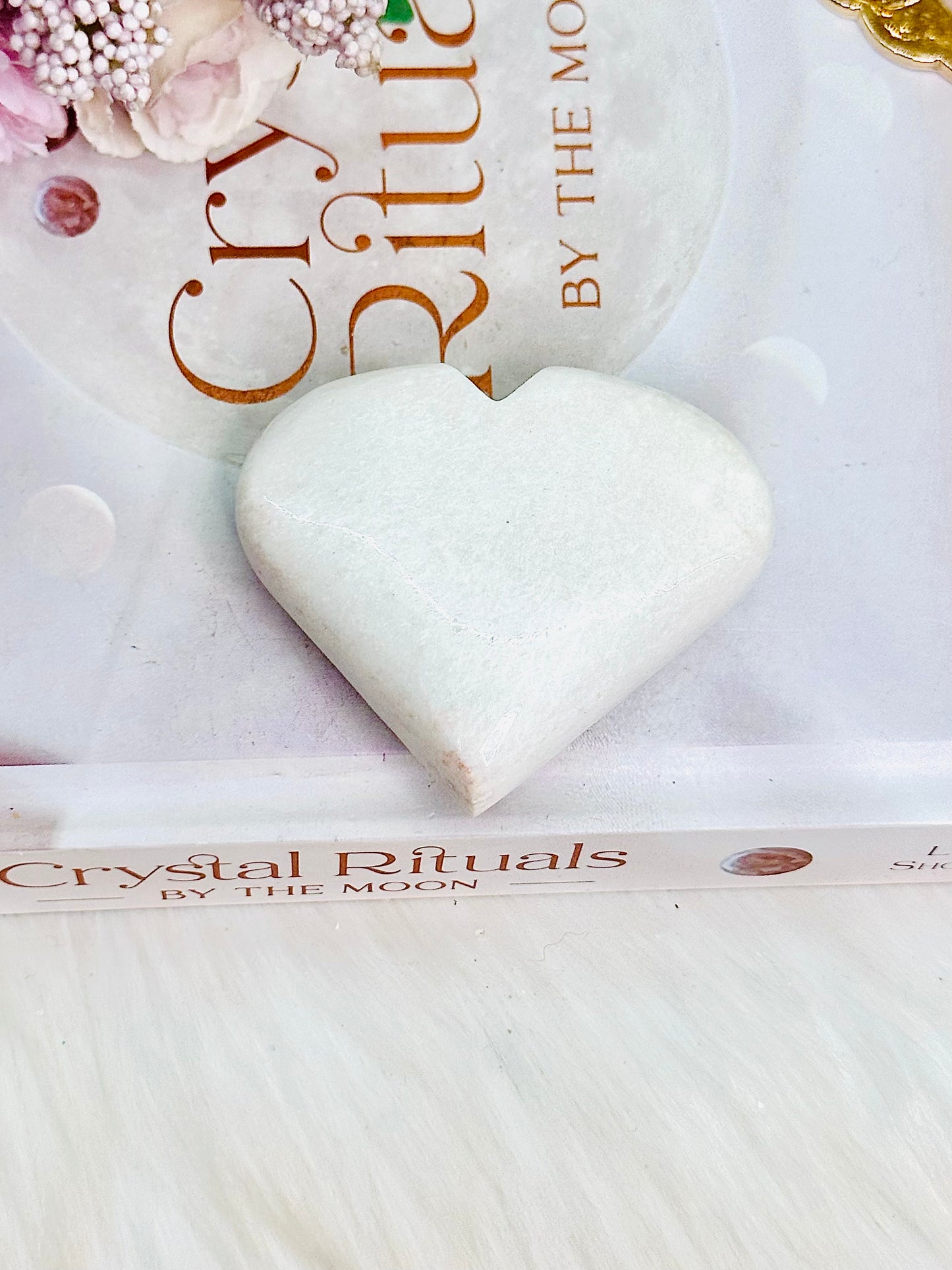 Beautiful Scolecite Carved Heart