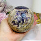 Large Chevron Amethyst Sphere on Stand 926g