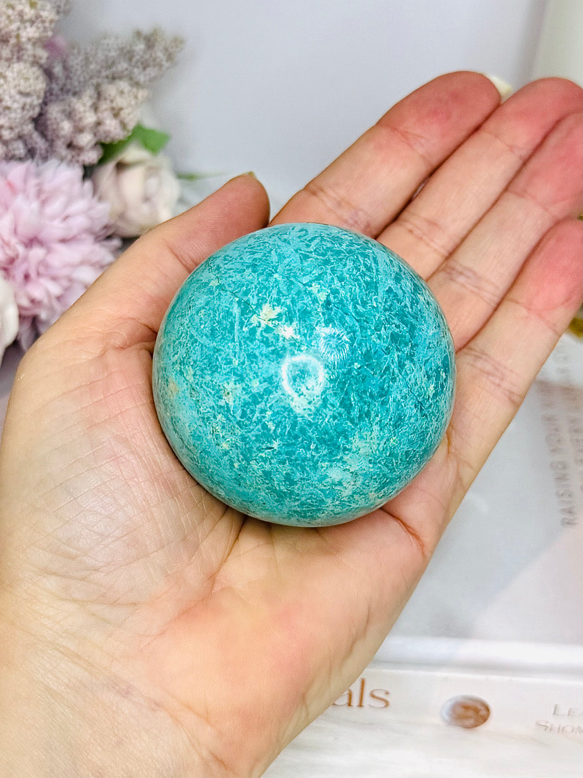 Chrysocolla Sphere On Stand 192g