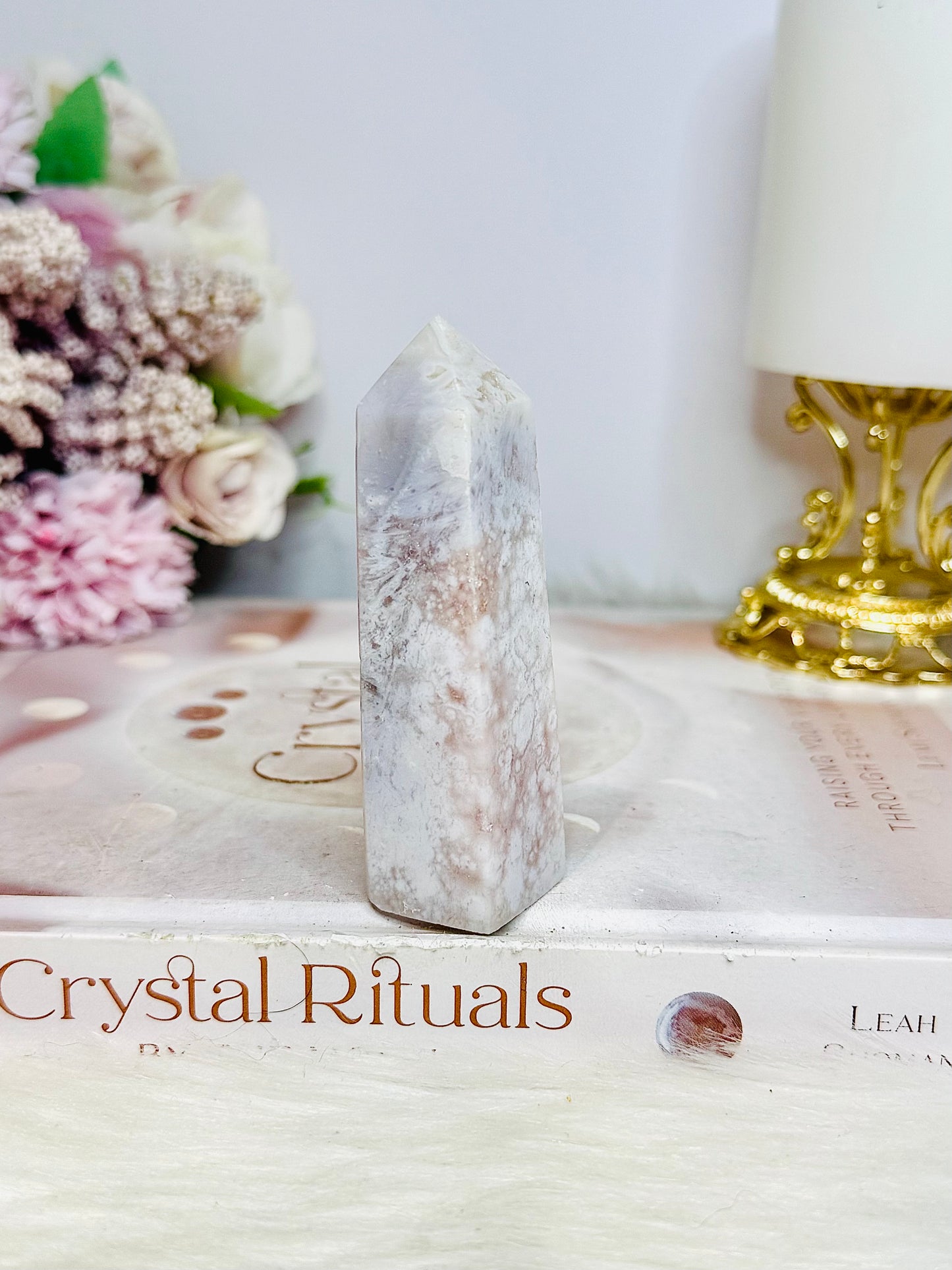 Flower Agate Tower 8cm