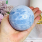 Blue Calcite Large Sphere on Stand 578g