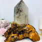 Huge Natural Garden Quartz Tower on Wooden Base 21cm Tall 19cm Wide 1.6KG