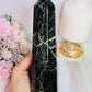 Exceptionally Stunning High Grade Large Chunky Natural Black Tourmaline with Gold Mica Tower | Generator 822grams