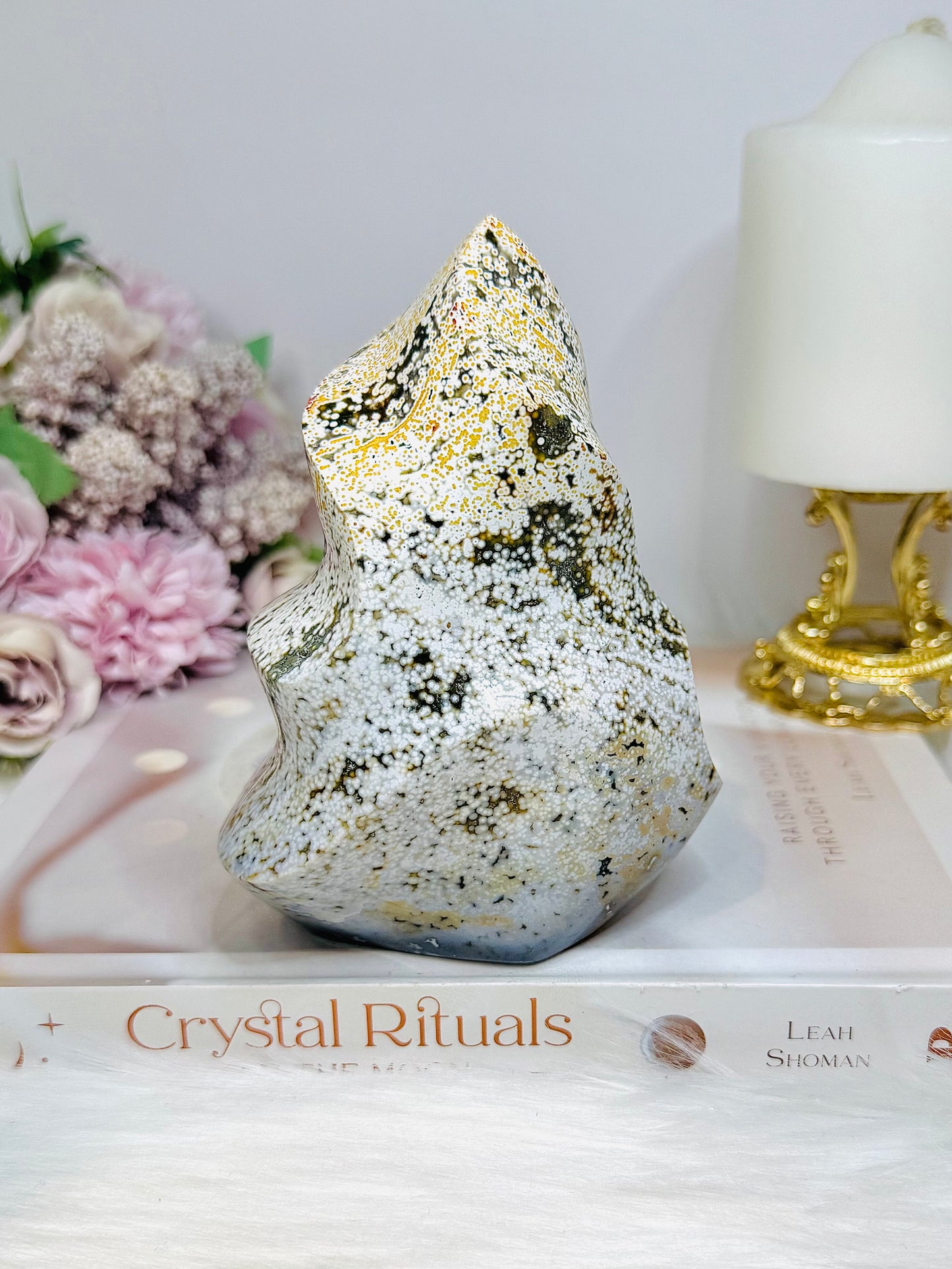 Large Ocean Jasper Flame 12cm 740g