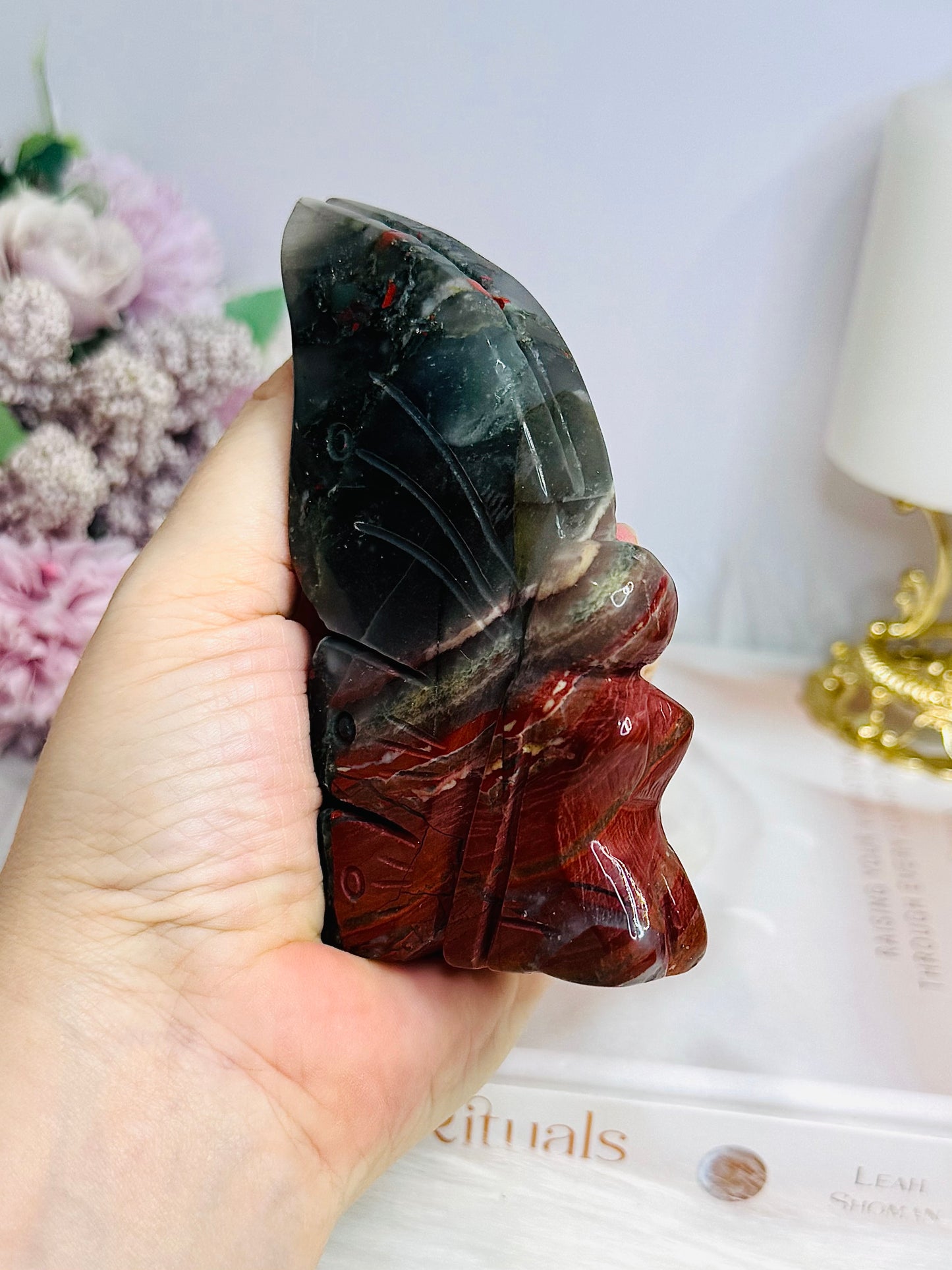 Blood Stone Carved Fairy 11cm
