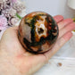 Large Red Moss Agate Druzy Sphere on Stand 452g