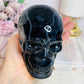 Huge Black Agate Carved Skull 11.5cm 1.24KG