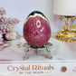 Beautiful Natural Ocean Jasper Carved Egg On Stand