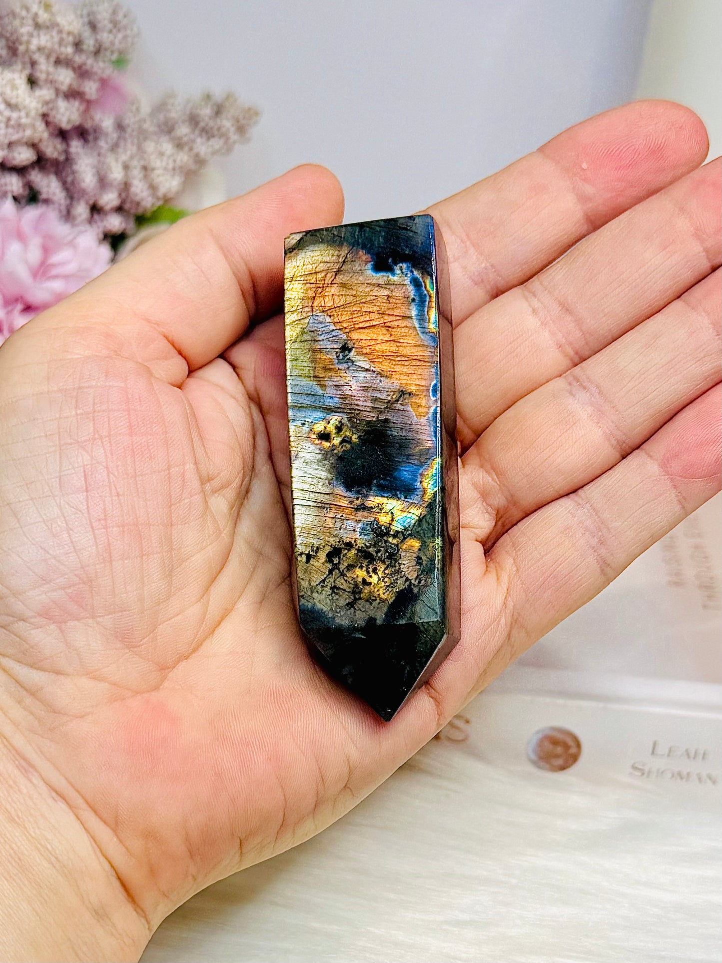 High Grade Labradorite Tower Full of Flash 8cm