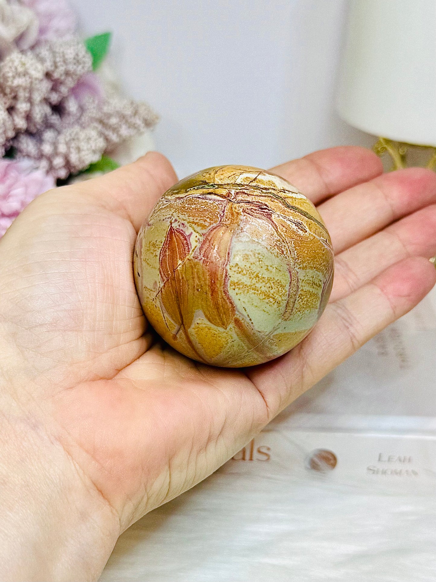 Polychrome Agate Sphere on Stand 205g