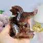 Fire Quartz Carved Unicorn 10cm