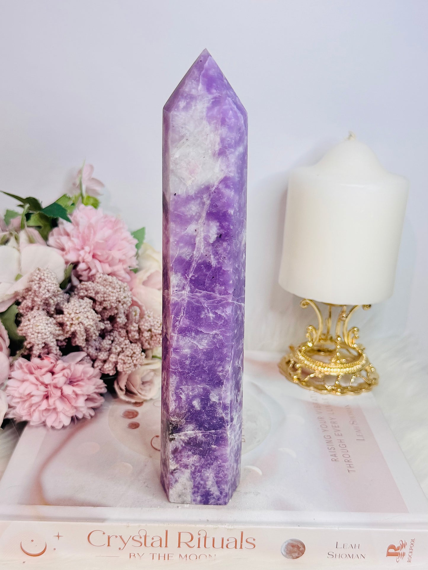 Fabulous Natural Lepidolite Chunky Tower 21cm