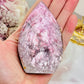 Natural High Grade Purple Mica Carved Flame 10cm